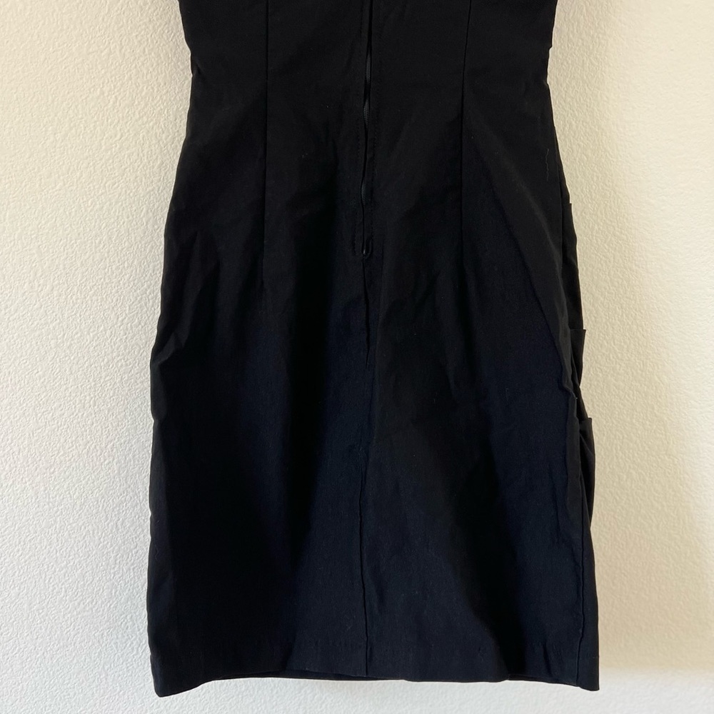 Ruby Rox Black Ruched Sweetheart Mini LBD Dress Size 3 - Picture 9 of 11